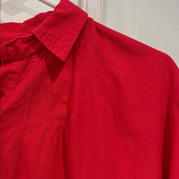 Tuckernuck Pomander Place Cotton Popover Polly Dress in Poppy Red - Medium - Picture 8 of 15